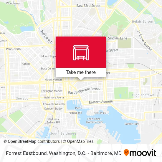 Forrest Eastbound map