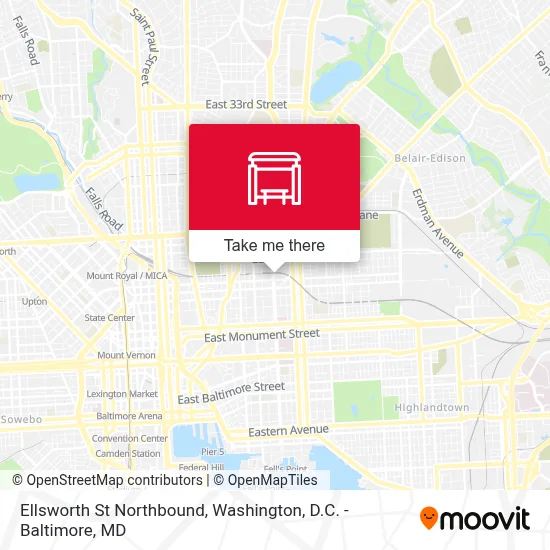 Ellsworth St Northbound map