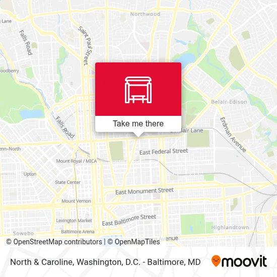 North & Caroline map