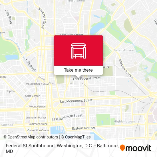 Federal St Southbound map