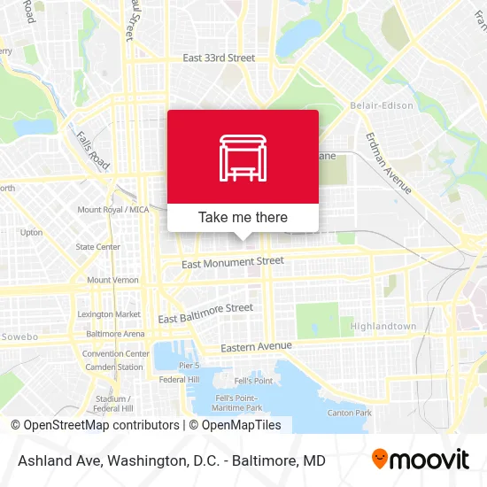 Ashland Ave map