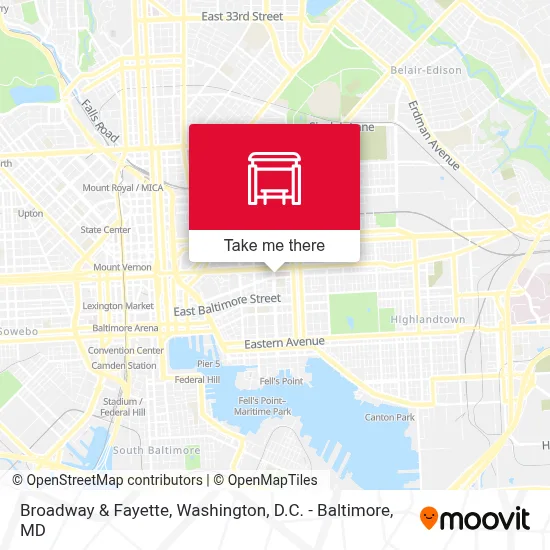 Broadway & Fayette map