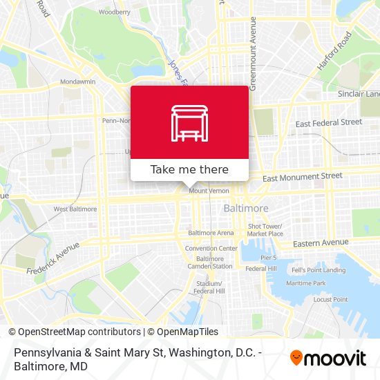 Pennsylvania & Saint Mary St map