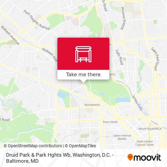 Druid Park & Park Hghts Wb map