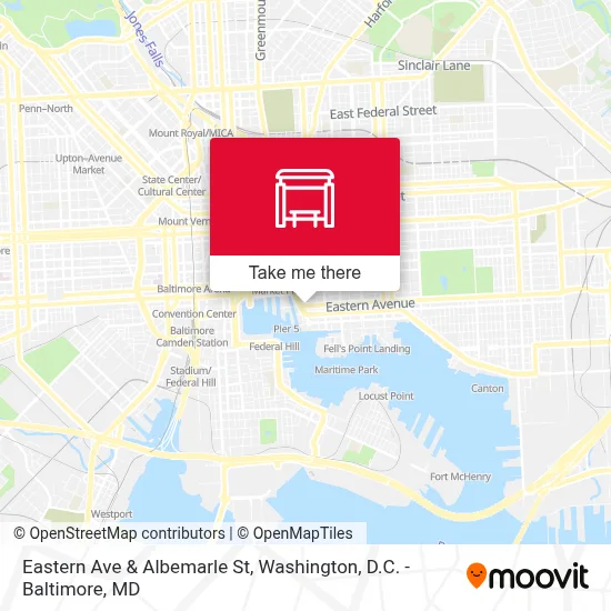 Eastern Ave & Albemarle St map