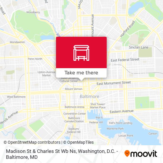Madison St & Charles St Wb Ns map