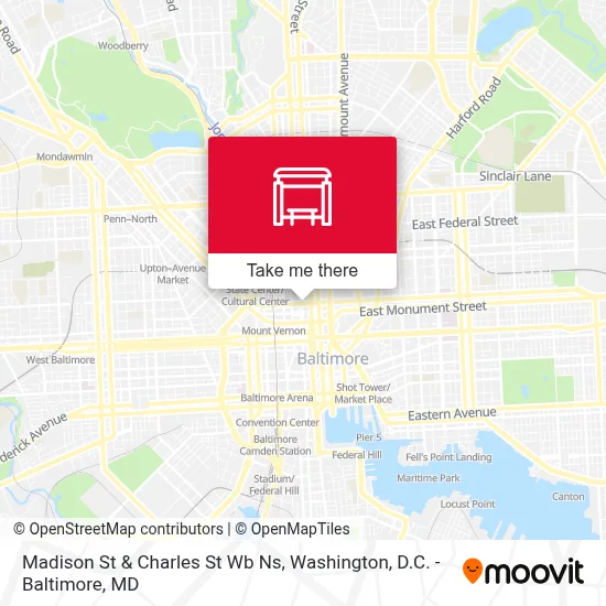 Madison St & Charles St Wb Ns map