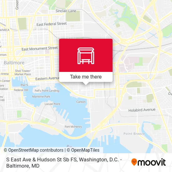 Mapa de S East Ave & Hudson St Sb FS