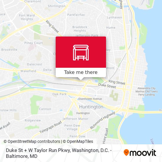 Duke St + W Taylor Run Pkwy map