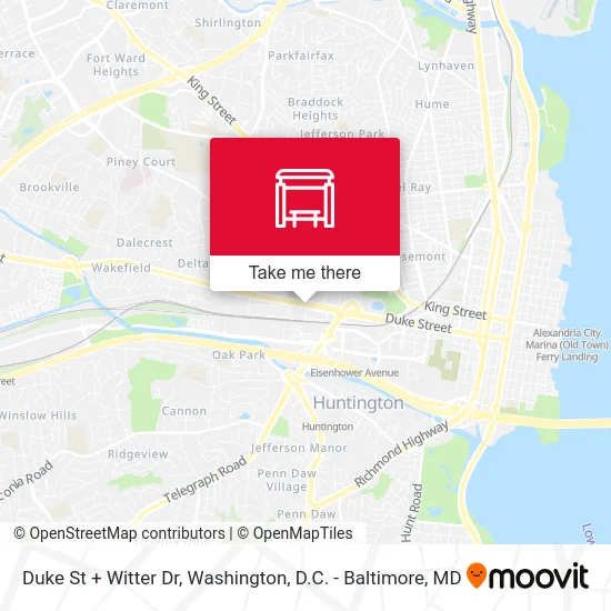 Duke St + Witter Dr map