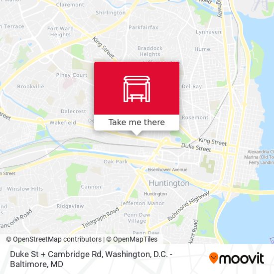 Duke St + Cambridge Rd map