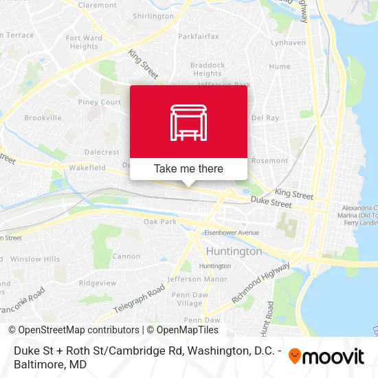 Duke St + Roth St/Cambridge Rd map