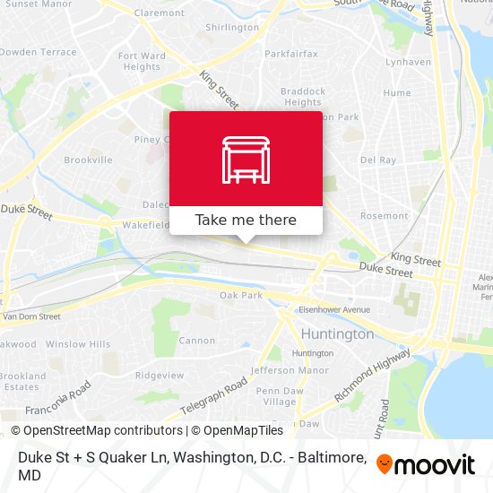 Mapa de Duke St + S Quaker Ln
