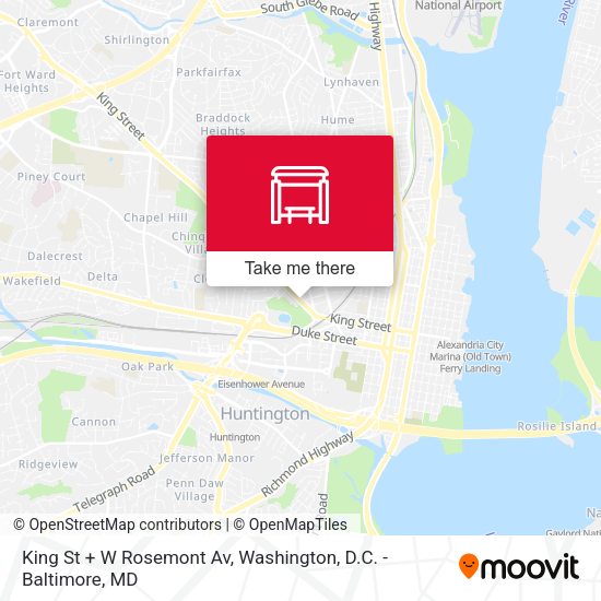 King St + W Rosemont Av map