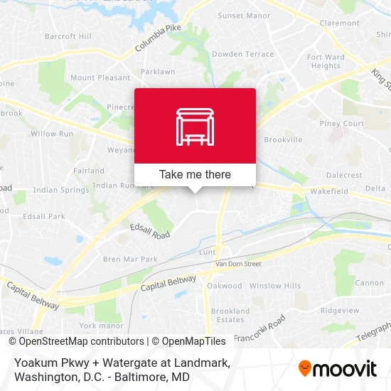 Yoakum Pkwy + Watergate at Landmark map