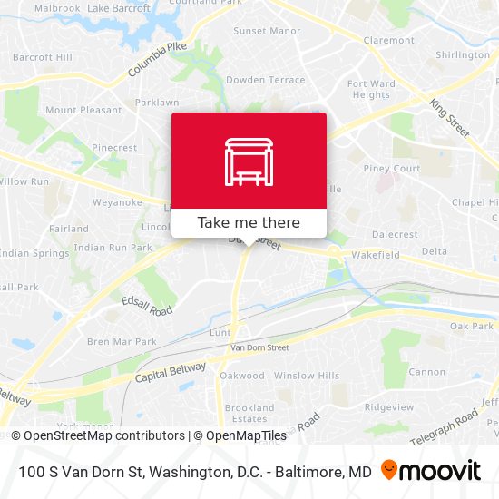 100 S Van Dorn St map