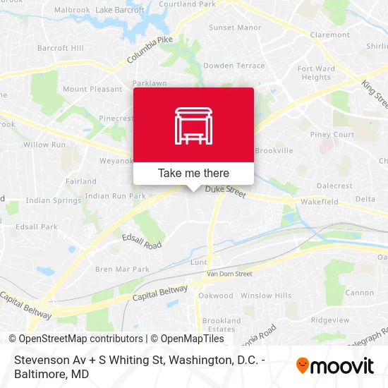 Stevenson Av + S Whiting St map