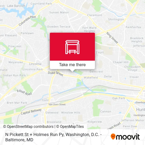 N Pickett St + Holmes Run Py map