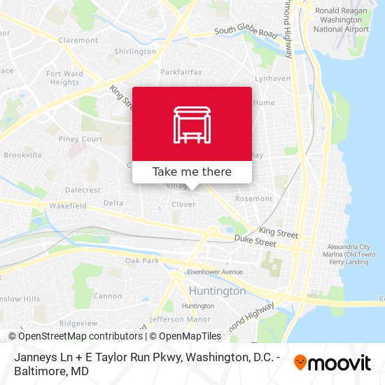 Janneys Ln + E Taylor Run Pkwy map
