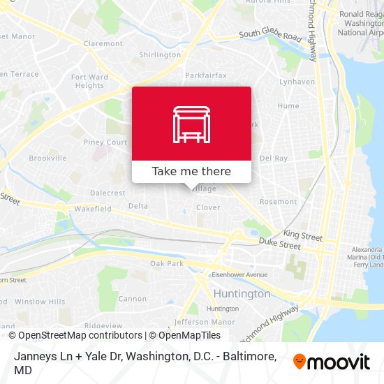 Mapa de Janneys Ln + Yale Dr