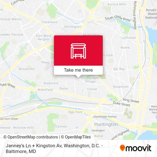 Mapa de Janney's Ln + Kingston Av