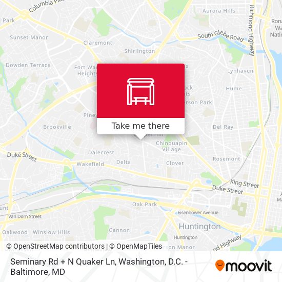 Mapa de Seminary Rd + N Quaker Ln