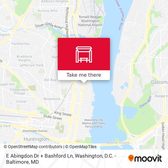 E Abingdon Dr + Bashford Ln map