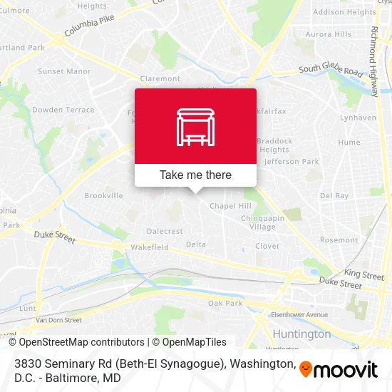 3830 Seminary Rd (Beth-El Synagogue) map