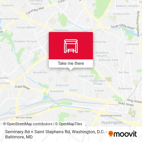Seminary Rd + Saint Stephens Rd map
