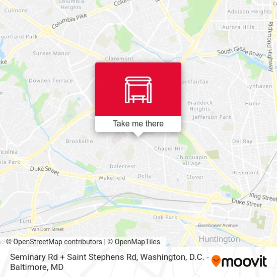 Seminary Rd + Saint Stephens Rd map