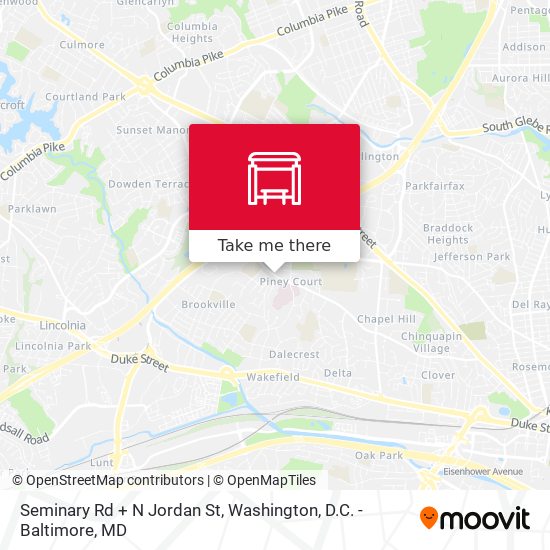 Seminary Rd + N Jordan St map