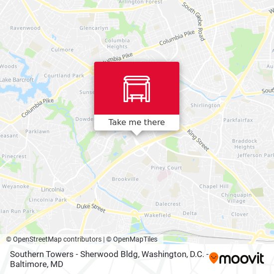 Southern Towers - Sherwood Bldg map