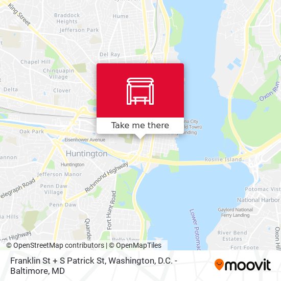 Franklin St + S Patrick St map