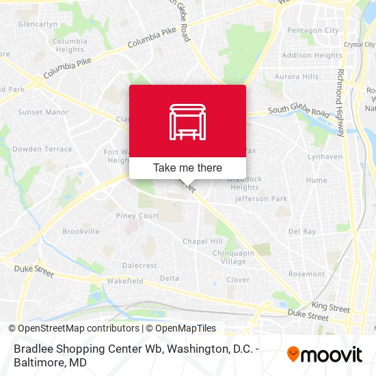 Bradlee Shopping Center Wb map