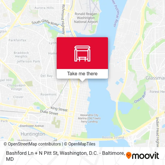 Bashford Ln + N Pitt St map
