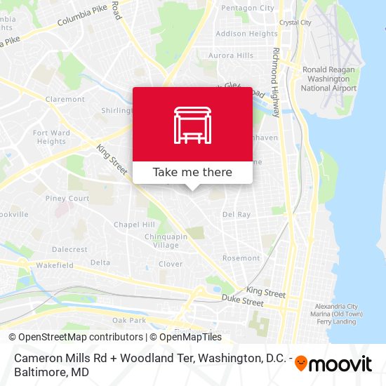 Cameron Mills Rd + Woodland Ter map