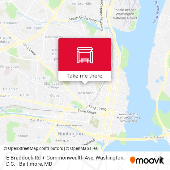 E Braddock Rd + Commonwealth Ave map