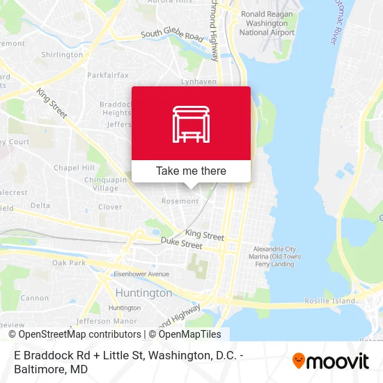 E Braddock Rd + Little St map