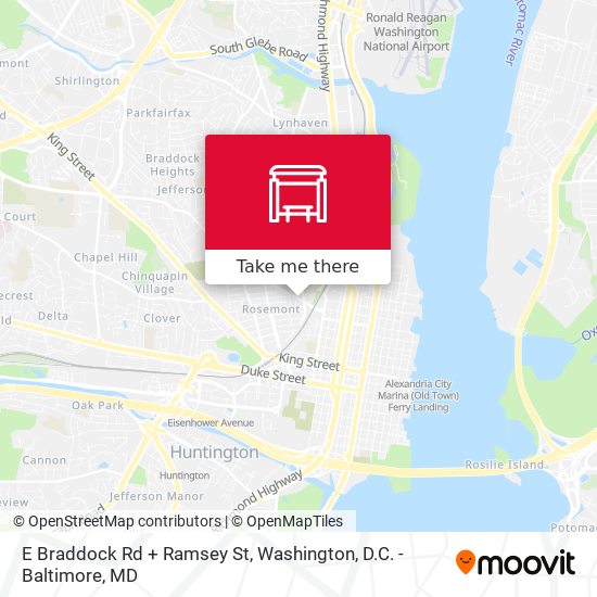 E Braddock Rd + Ramsey St map