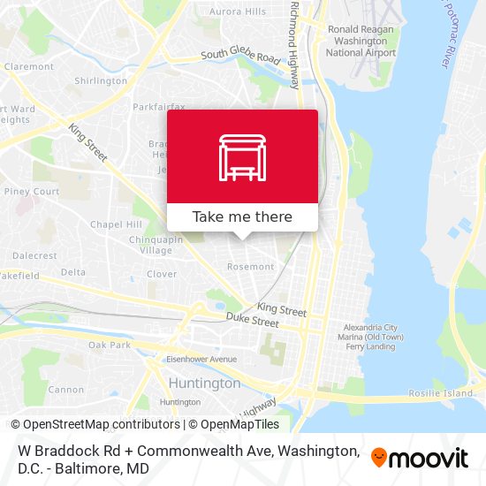W Braddock Rd + Commonwealth Ave map