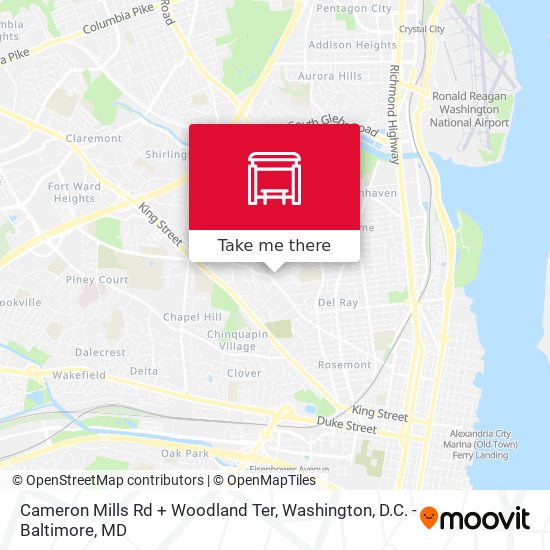 Cameron Mills Rd + Woodland Ter map