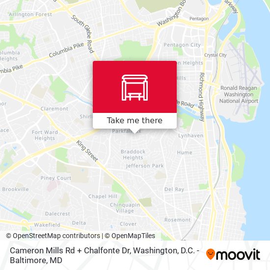 Cameron Mills Rd + Chalfonte Dr map