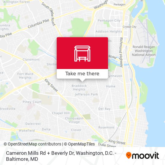 Cameron Mills Rd + Beverly Dr map