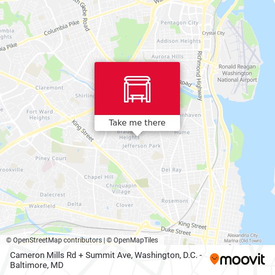 Cameron Mills Rd + Summit Ave map