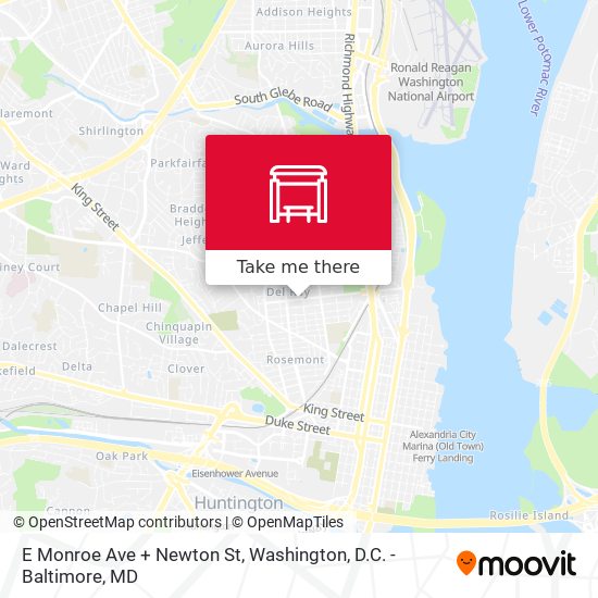 E Monroe Ave + Newton St map