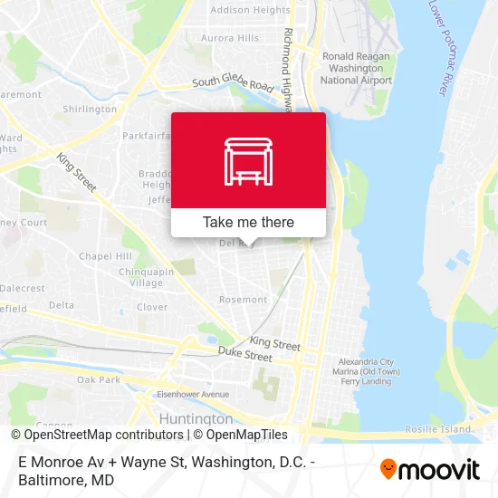 Mapa de E Monroe Av + Wayne St