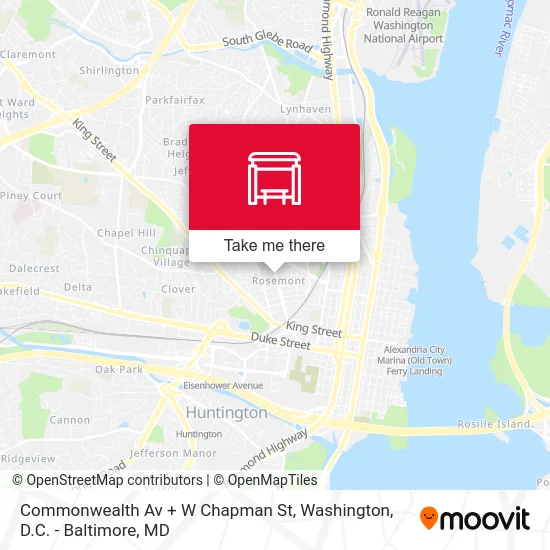 Commonwealth Av + W Chapman St map