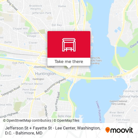 Jefferson St + Fayette St - Lee Center map