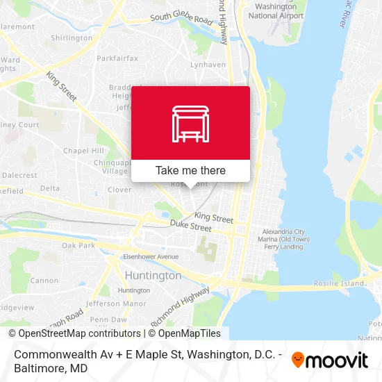 Commonwealth Av + E Maple St map