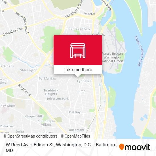 W Reed Av + Edison St map